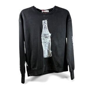 The Laundry Room NWT Acid Dye Coca Cola Sweatshirt in Black Size XS